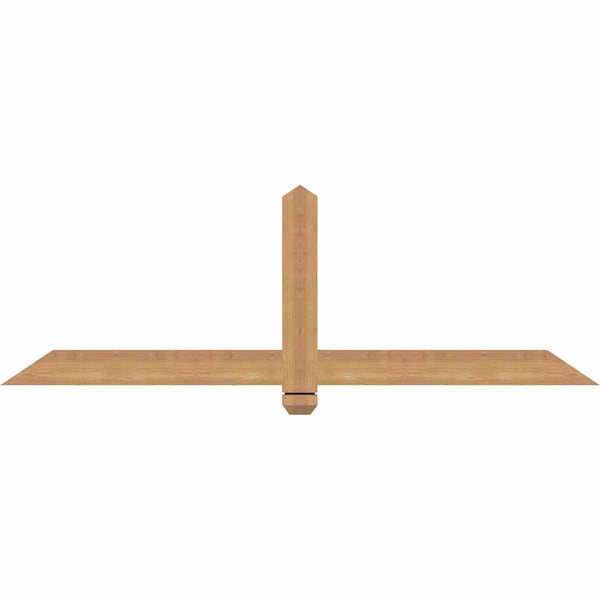 Ekena Millwork Eugene Smooth Timber Gable Bracket, Western Red Cedar, 60"W x 20"H x 1 1/2"D x 3 1/2"F, 8/12 Pitch GBW060X20X0204EUG00SWR - main